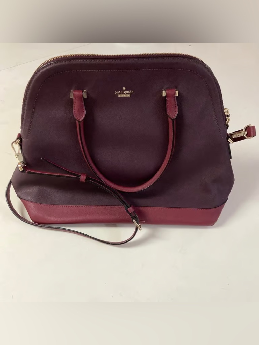 Kate Spade Burgundy Leather Satchel
